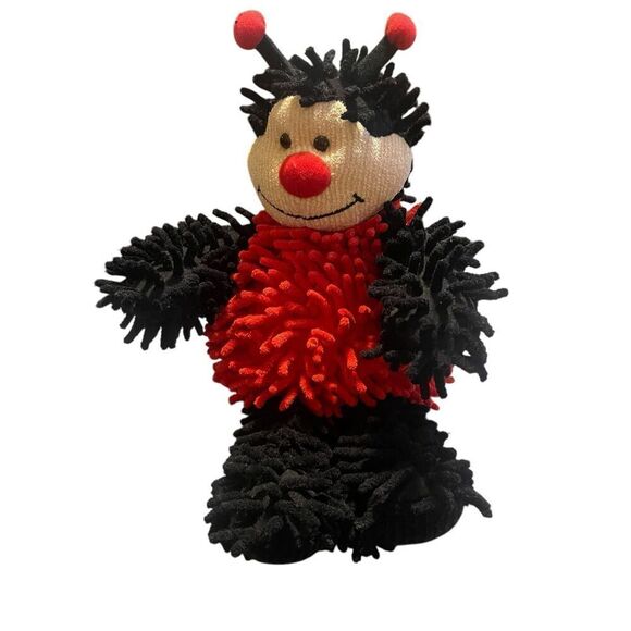 Burton Kids Red Black Polyester Ladybug Plush Mop Style Stuffed Animal Toy - Picture 1 of 14